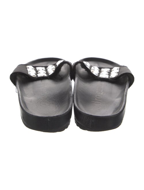 Pedro Garcia Satin Crystal Embellishments Slides