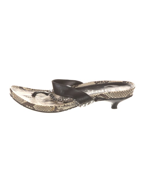 Pedro Garcia Leather Animal Print Slides