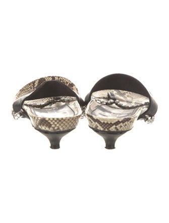 Pedro Garcia Leather Animal Print Slides