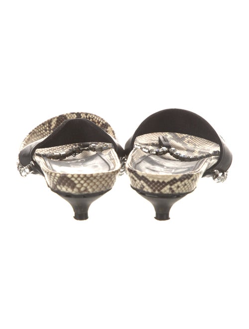 Pedro Garcia Leather Animal Print Slides