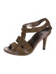 Pedro Garcia Suede Cutout Accent T-Strap Sandals