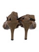 Pedro Garcia Suede Cutout Accent T-Strap Sandals