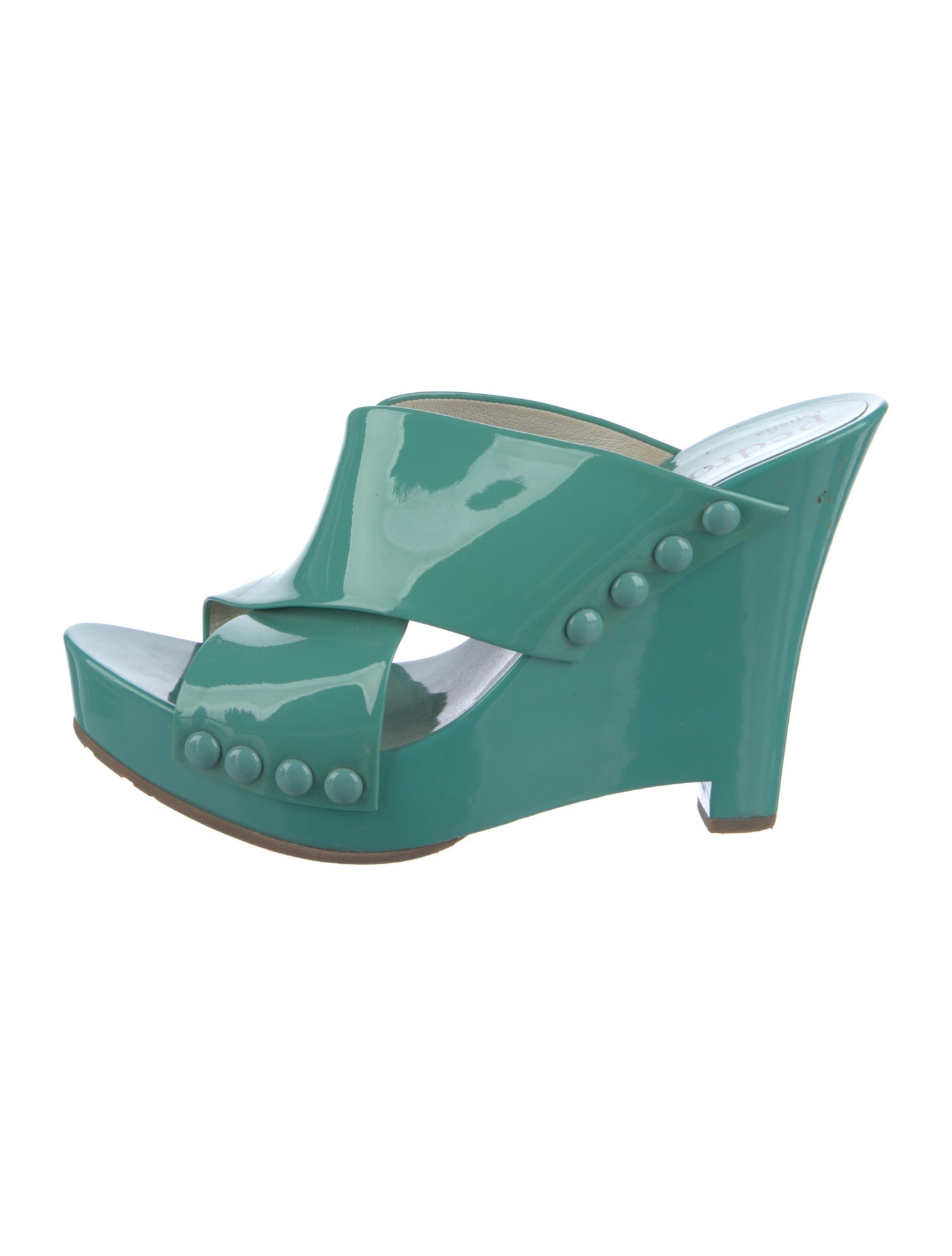 Pedro Garcia Patent Leather Slides