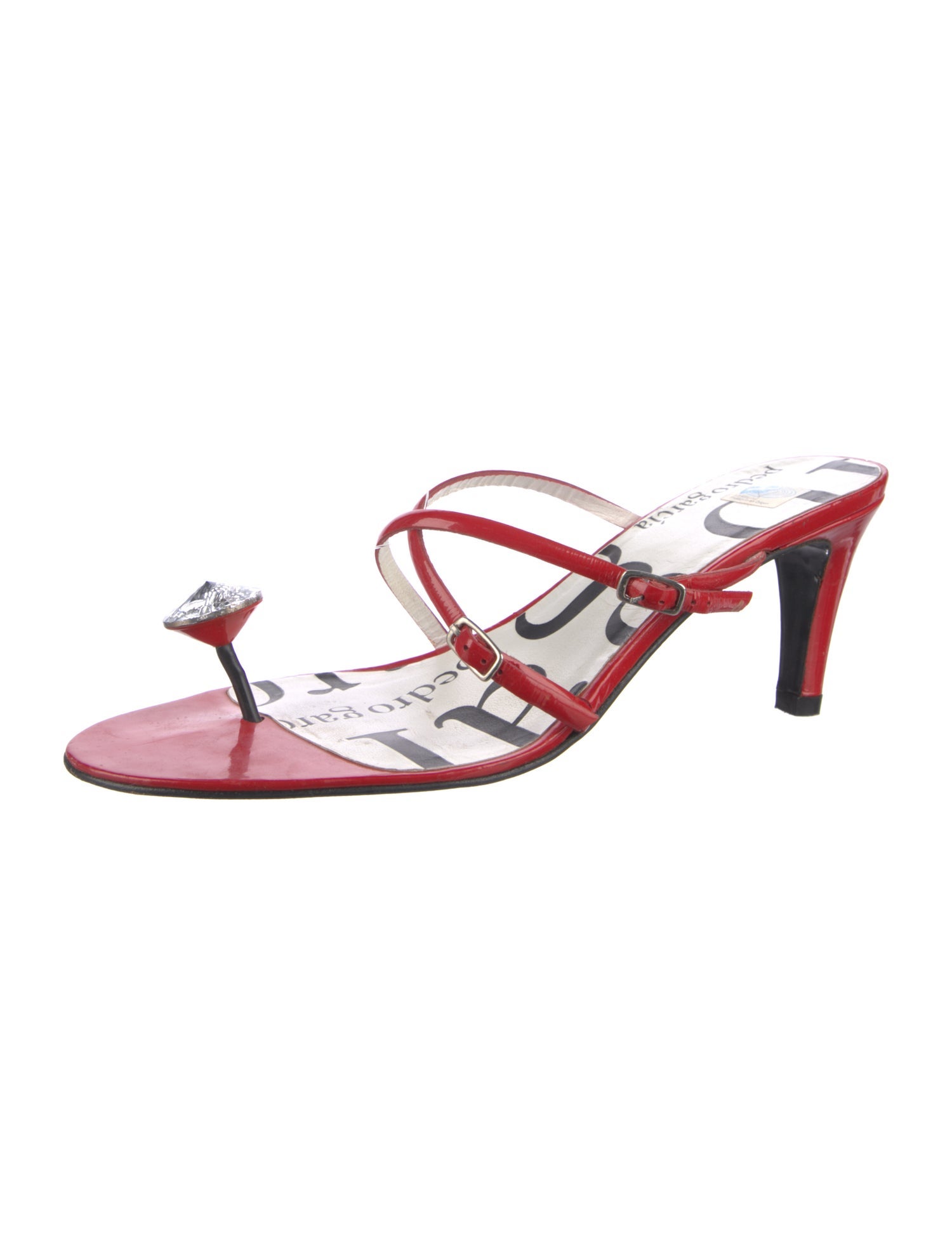 Pedro Garcia Patent Leather Slides