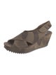 Pedro Garcia Suede Camouflage Print Slingback Pumps
