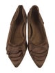 Pedro Garcia Satin Ruffle Embellishment Flats