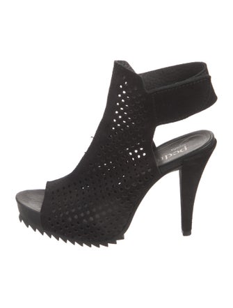 Pedro Garcia Suede Lasercut Accents Slingback Sandals