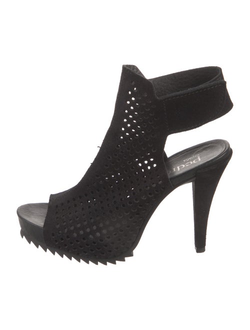 Pedro Garcia Suede Lasercut Accents Slingback Sandals
