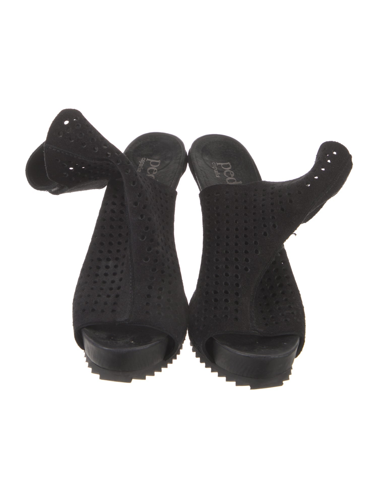 Pedro Garcia Suede Lasercut Accents Slingback Sandals