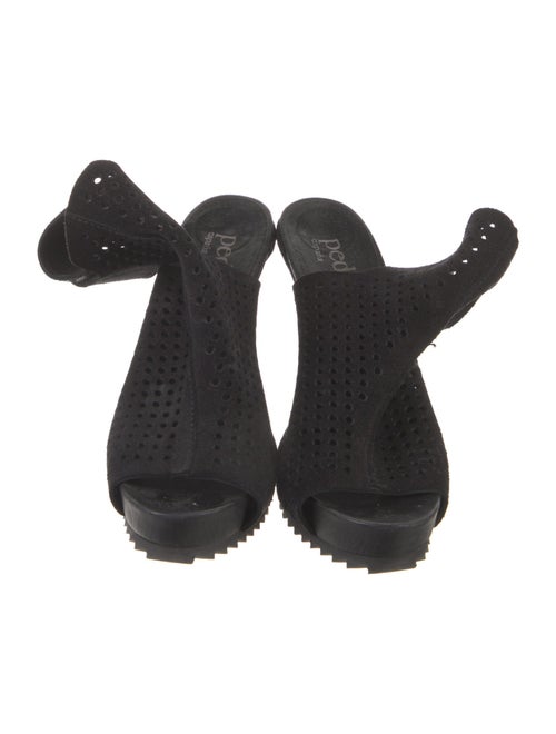 Pedro Garcia Suede Lasercut Accents Slingback Sandals