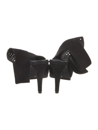 Pedro Garcia Suede Lasercut Accents Slingback Sandals