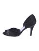 Pedro Garcia Satin Crystal Embellishments D'Orsay Pumps