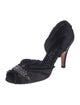 Pedro Garcia Satin Crystal Embellishments D'Orsay Pumps