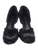 Pedro Garcia Satin Crystal Embellishments D'Orsay Pumps