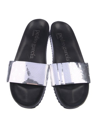 Pedro Garcia Leather Printed Slides