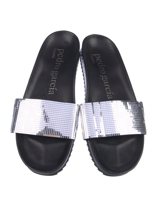 Pedro Garcia Leather Printed Slides
