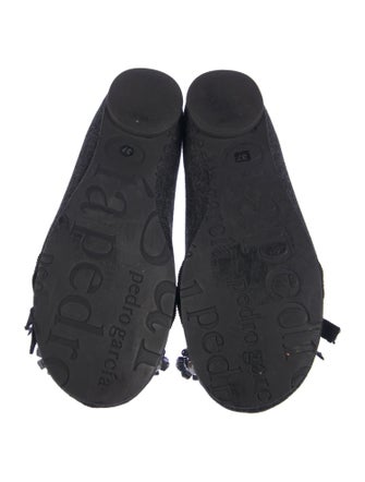 Pedro Garcia Denim Grosgrain Trim Flats