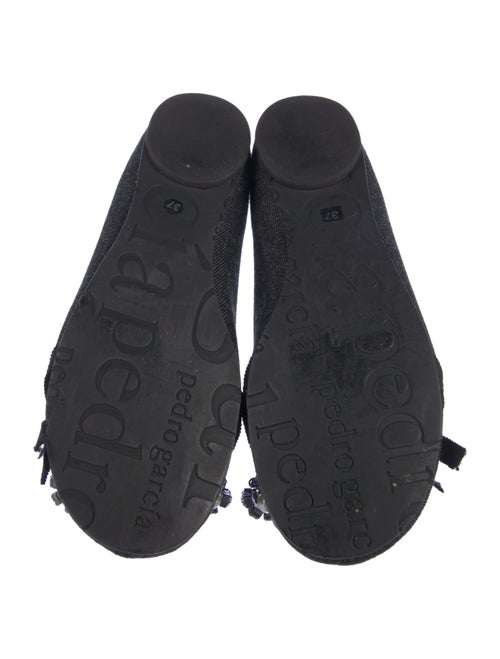 Pedro Garcia Denim Grosgrain Trim Flats
