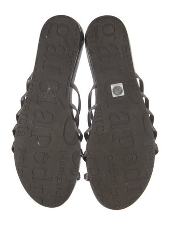 Pedro Garcia Satin Crystal Embellishments Slides