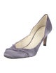 Pedro Garcia Satin Raw-Edge Trim D'Orsay Pumps