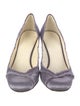 Pedro Garcia Satin Raw-Edge Trim D'Orsay Pumps