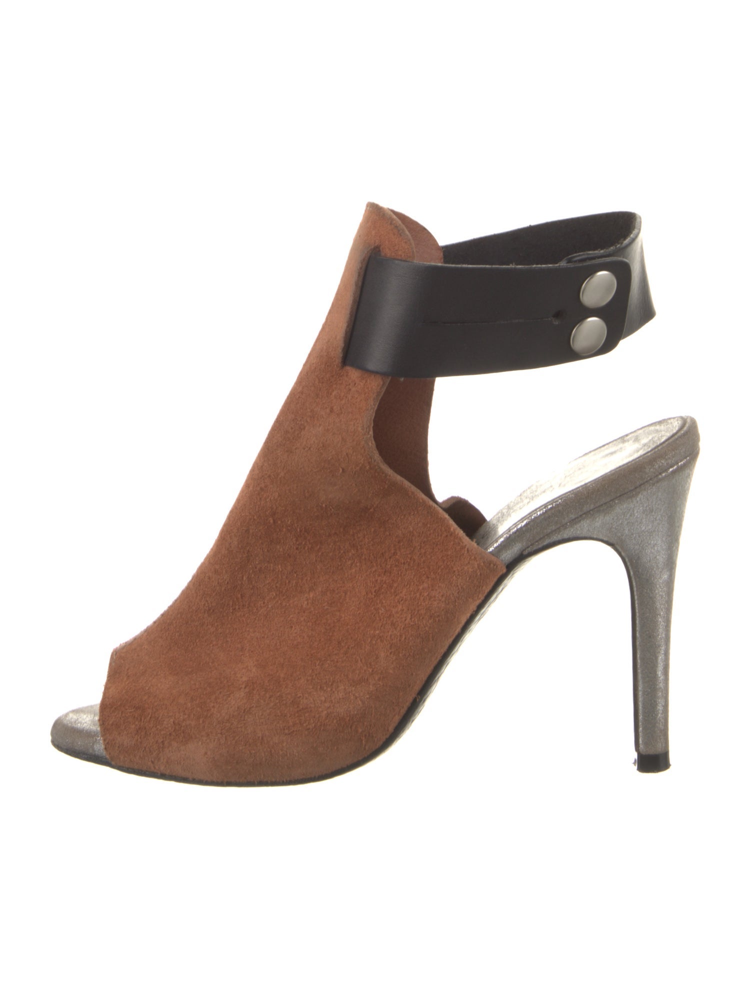 Pedro Garcia Suede Colorblock Pattern Sandals