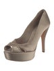 Pedro Garcia Satin Raw-Edge Trim Pumps