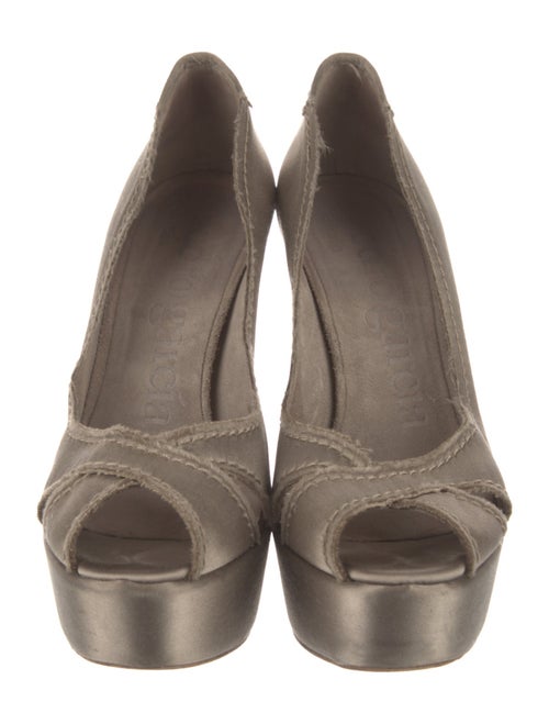 Pedro Garcia Satin Raw-Edge Trim Pumps