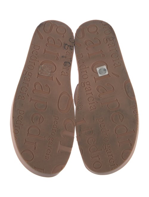 Pedro Garcia Leather Crystal Embellishments Slides