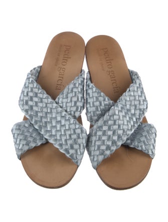 Pedro Garcia Satin Animal Print Slides