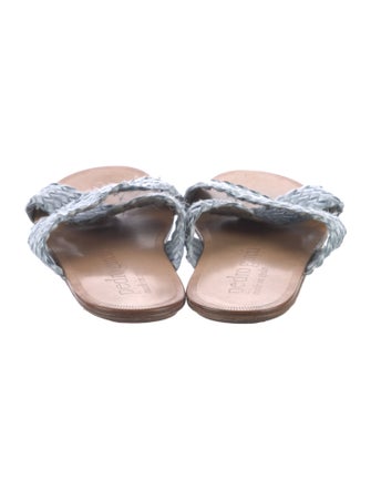 Pedro Garcia Satin Animal Print Slides