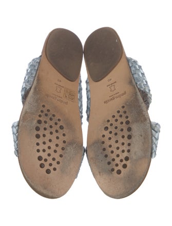 Pedro Garcia Satin Animal Print Slides