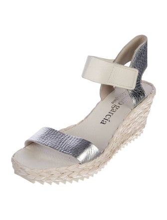 Pedro Garcia Leather Colorblock Pattern Espadrilles