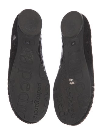 Pedro Garcia Sequins Distressed Accents Flats