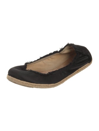 Pedro Garcia Satin Raw-Edge Trim Espadrilles