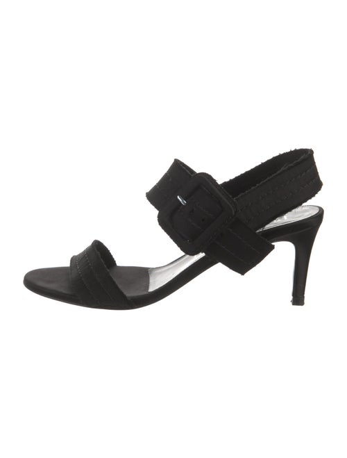 Pedro Garcia Satin Raw-Edge Trim Slingback Pumps