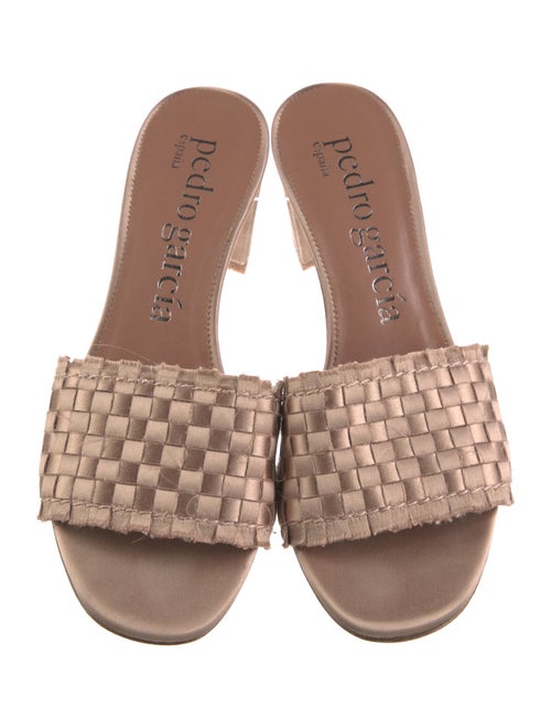 Pedro Garcia Satin Patterned Slides