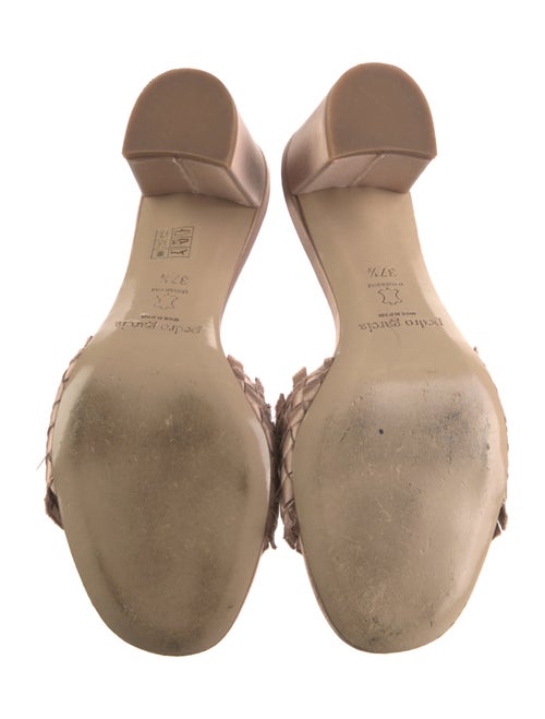 Pedro Garcia Satin Patterned Slides