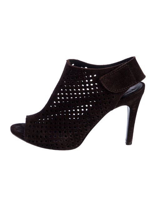 Pedro Garcia Suede Lasercut Accents Slingback Pumps