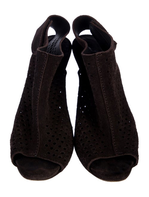 Pedro Garcia Suede Lasercut Accents Slingback Pumps