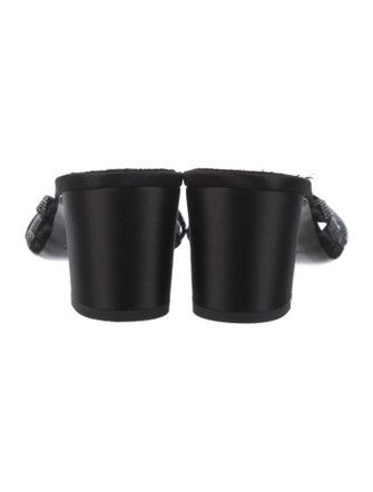 Pedro Garcia Satin Crystal Embellishments Slides