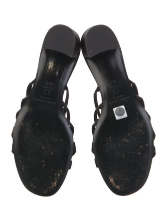 Pedro Garcia Satin Crystal Embellishments Slides