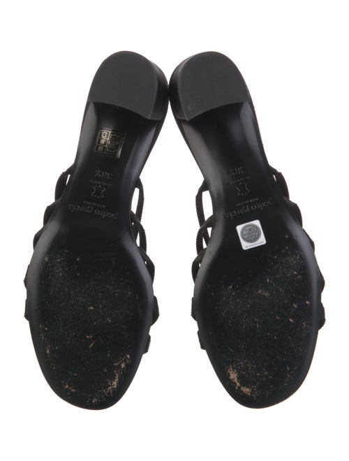 Pedro Garcia Satin Crystal Embellishments Slides