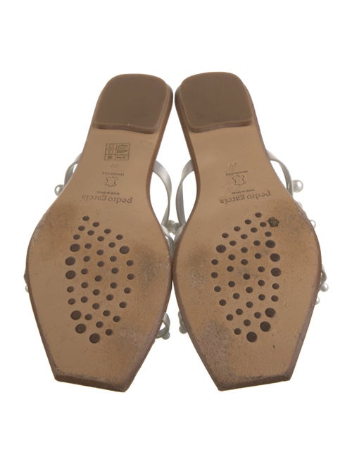 Pedro Garcia Satin Beaded Accents Slides