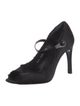 Pedro Garcia Satin Raw-Edge Trim Pumps