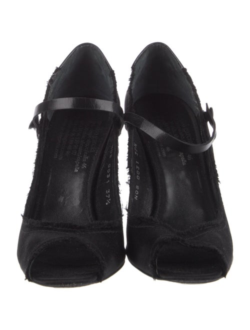 Pedro Garcia Satin Raw-Edge Trim Pumps