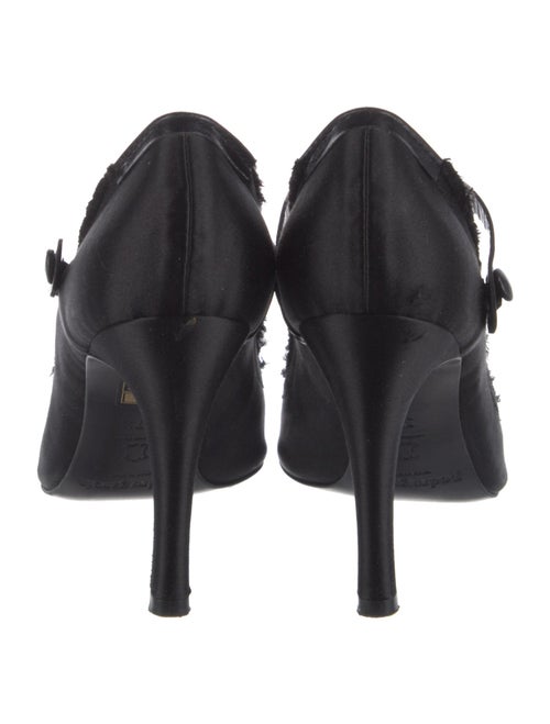 Pedro Garcia Satin Raw-Edge Trim Pumps