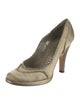 Pedro Garcia Satin Raw-Edge Trim Pumps