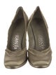 Pedro Garcia Satin Raw-Edge Trim Pumps