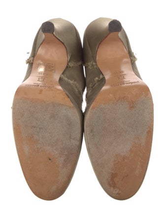 Pedro Garcia Satin Raw-Edge Trim Pumps